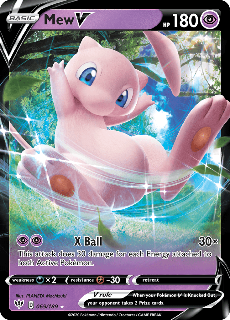 Mew V (069/189) (Jumbo Card) [Sword & Shield: Darkness Ablaze] - POKÉ JEUX