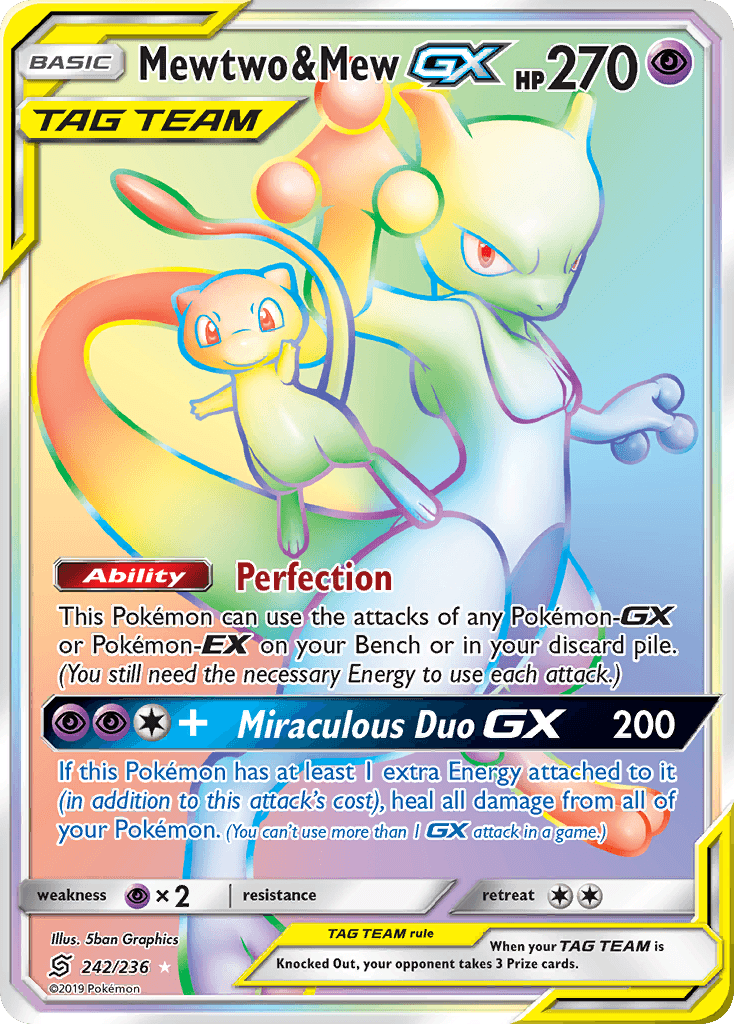 Mewtwo & Mew GX (242/236) [Sun & Moon: Unified Minds] - POKÉ JEUX