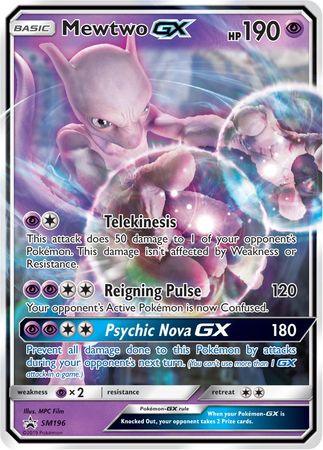 Mewtwo GX (SM196) (Jumbo Card) [Sun & Moon: Black Star Promos] - POKÉ JEUX