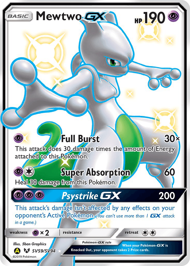 Mewtwo GX (SV59/SV94) [Sun & Moon: Hidden Fates - Shiny Vault] - POKÉ JEUX