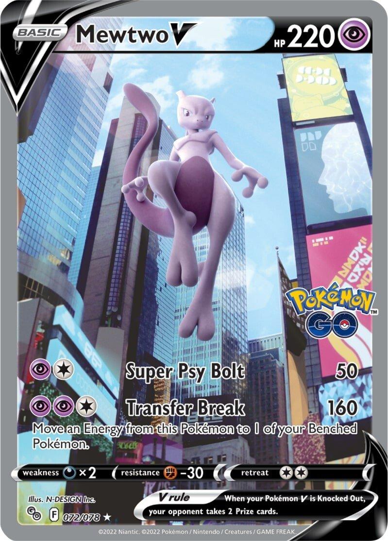 Mewtwo V (072/078) [Pokémon GO] - POKÉ JEUX