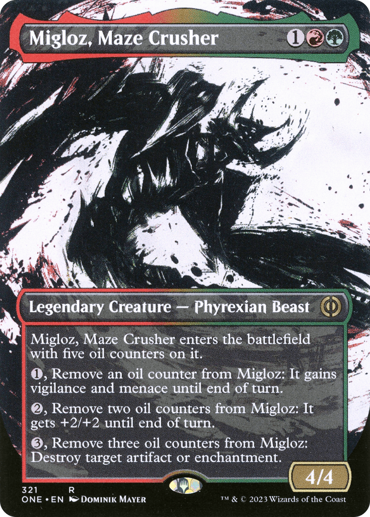 Migloz, Maze Crusher (Borderless Ichor) [Phyrexia: All Will Be One] - POKÉ JEUX