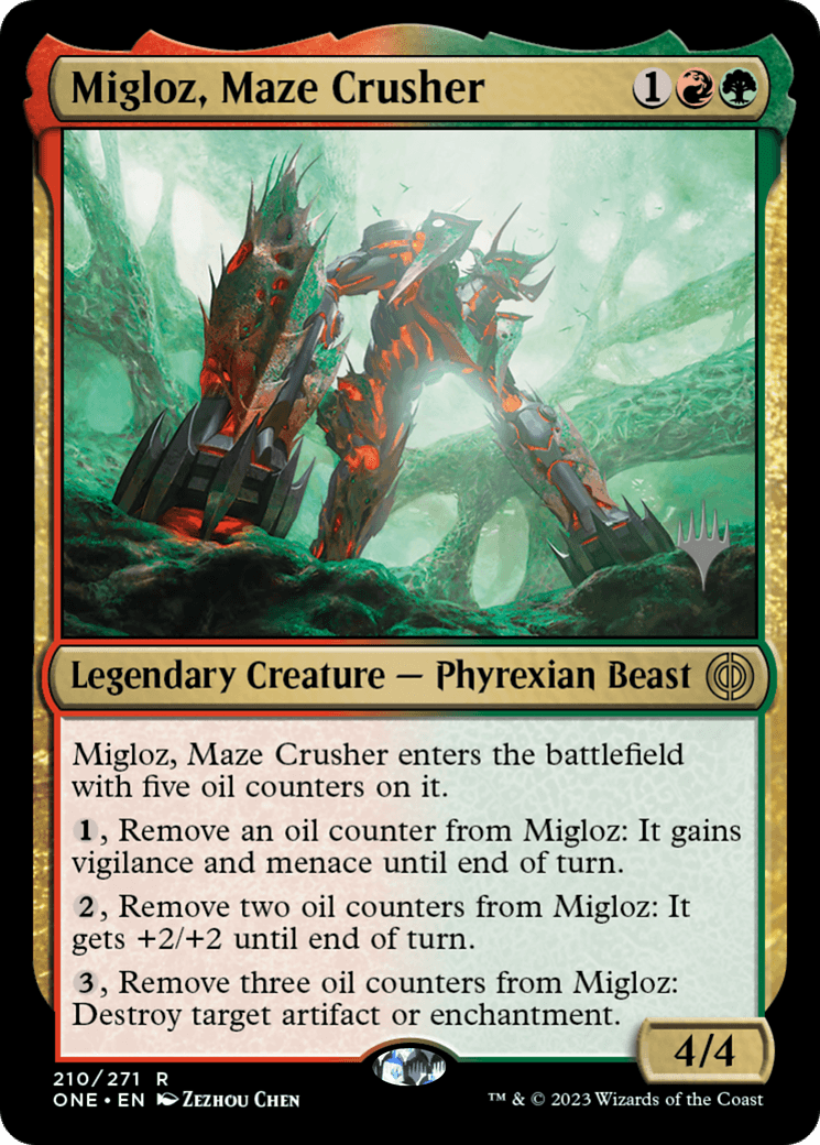 Migloz, Maze Crusher (Promo Pack) [Phyrexia: All Will Be One Promos] - POKÉ JEUX