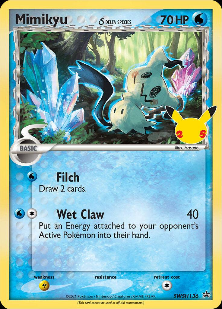 Mimikyu (SWSH136) (Delta Species) (Celebrations) [Sword & Shield: Black Star Promos] - POKÉ JEUX