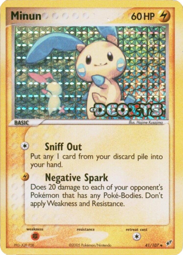 Minun (41/107) (Stamped) [EX: Deoxys] - POKÉ JEUX