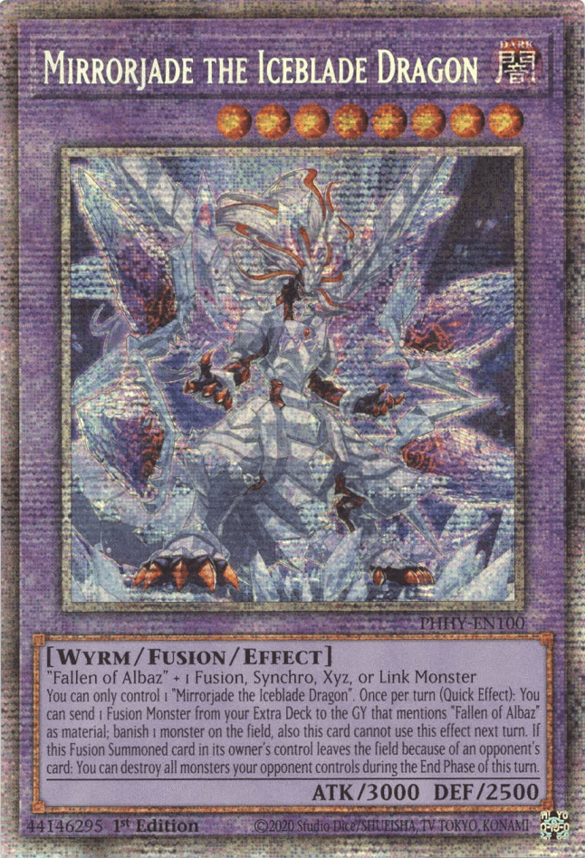 Mirrorjade the Iceblade Dragon [PHHY-EN100] Starlight Rare - POKÉ JEUX