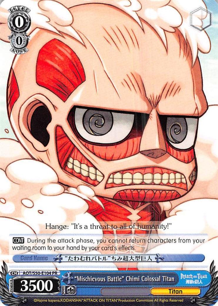 "Mischievous Battle" Chimi Colossal Titan (AOT/S50-E104 PR) (Promo) [Attack on Titan Vol. 2] - POKÉ JEUX