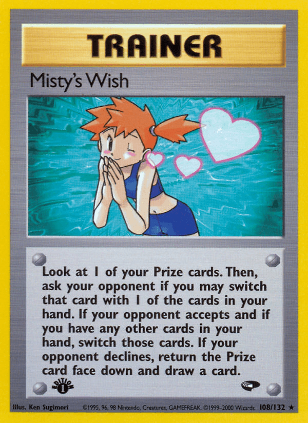 Misty's Wish (108/132) [Gym Challenge 1st Edition] - POKÉ JEUX