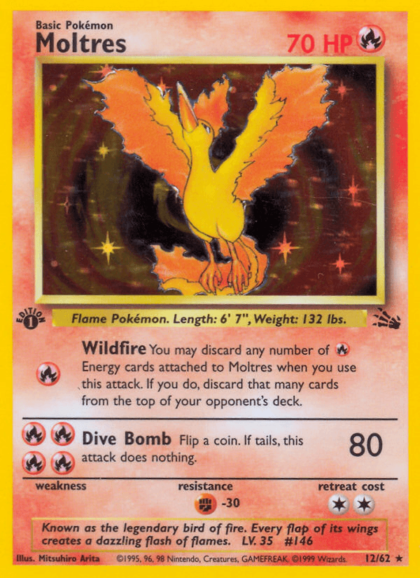 Moltres (12/62) [Fossil 1st Edition] - POKÉ JEUX