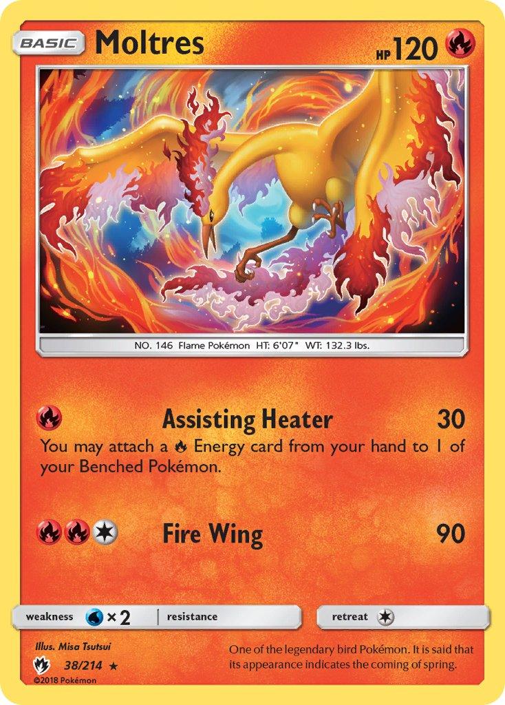 Moltres (38/214) (Let's Play, Eevee) Cracked Ice Holo) (Theme Deck Exclusive) [Sun & Moon: Lost Thunder] - POKÉ JEUX