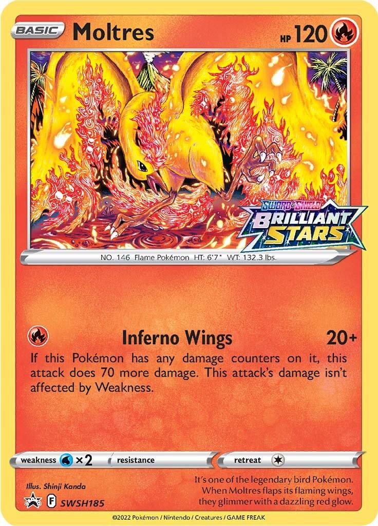 Moltres (SWSH185) (Prerelease Promo) [Sword & Shield: Black Star Promos] - POKÉ JEUX