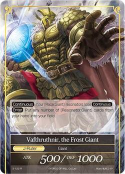 Monument of Wisdom // Vafthruthnir, the Frost Giant (3-122/J) [The Shaft of Light of Valhalla] - POKÉ JEUX