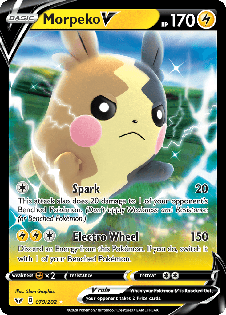 Morpeko V (079/202) [Sword & Shield: Base Set] - POKÉ JEUX