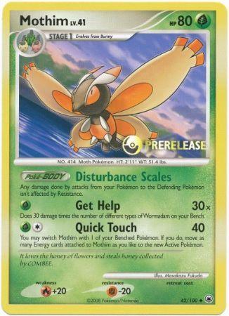 Mothim (42/100) (Prerelease Promo) [Diamond & Pearl: Black Star Promos] - POKÉ JEUX