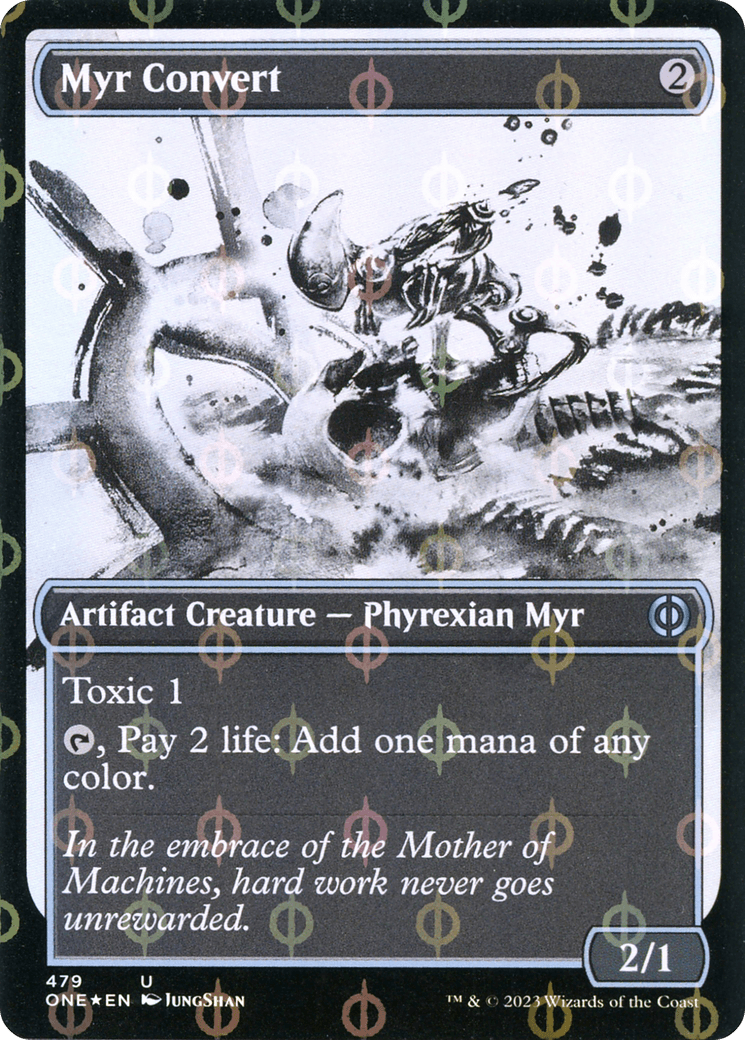 Myr Convert (Showcase Ichor Step-and-Compleat Foil) [Phyrexia: All Will Be One] - POKÉ JEUX