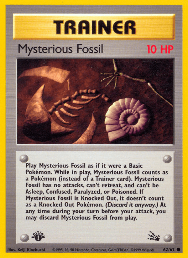 Mysterious Fossil (62/62) [Fossil 1st Edition] - POKÉ JEUX