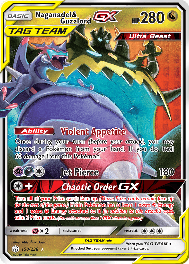 Naganadel & Guzzlord GX (158/236) [Sun & Moon: Cosmic Eclipse] - POKÉ JEUX