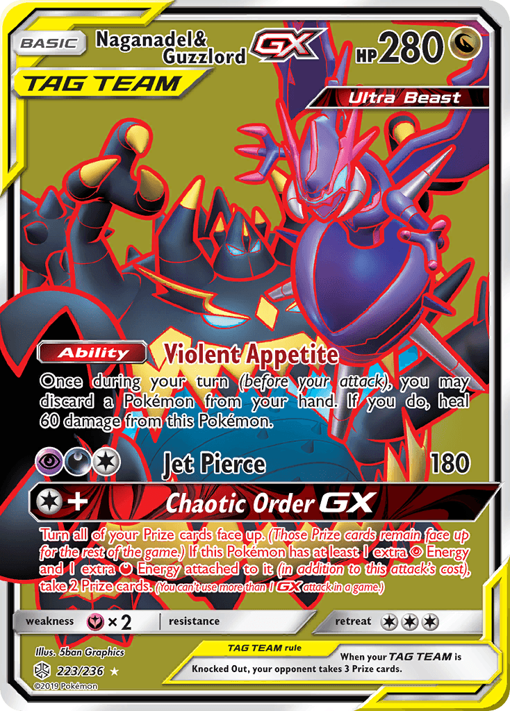 Naganadel & Guzzlord GX (223/236) [Sun & Moon: Cosmic Eclipse] - POKÉ JEUX