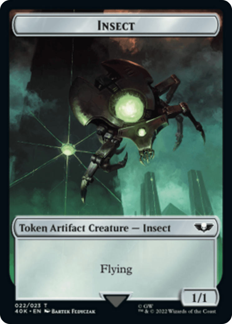 Necron Warrior // Insect Double-Sided (Surge Foil) [Warhammer 40,000 Tokens] - POKÉ JEUX