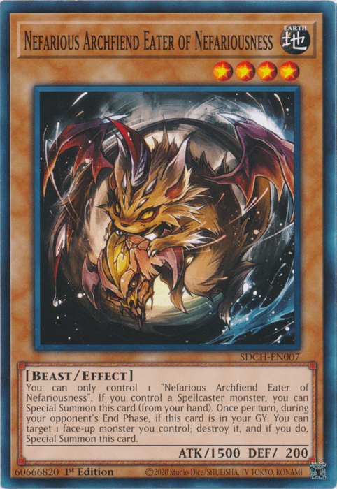 Nefarious Archfiend Eater of Nefariousness [SDCH-EN007] Common - POKÉ JEUX