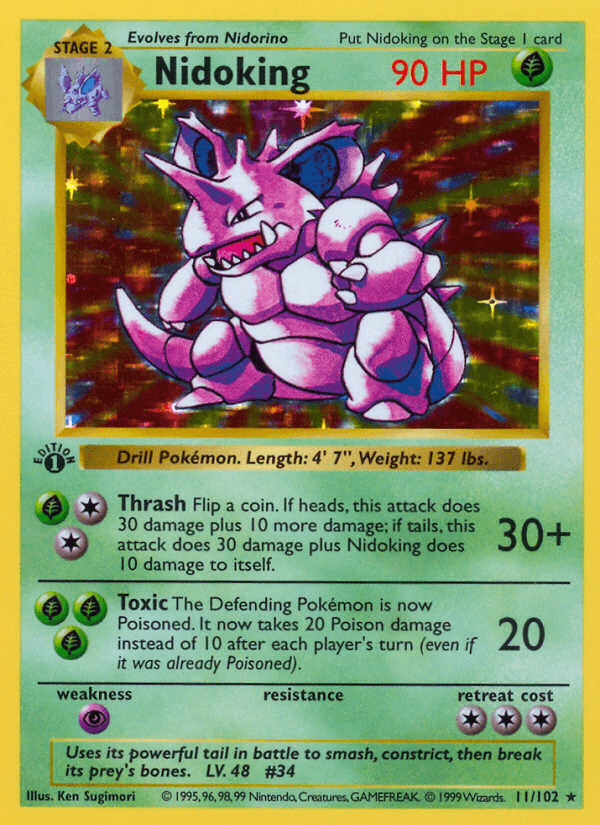 Nidoking (11/102) (Shadowless) [Base Set 1st Edition] - POKÉ JEUX