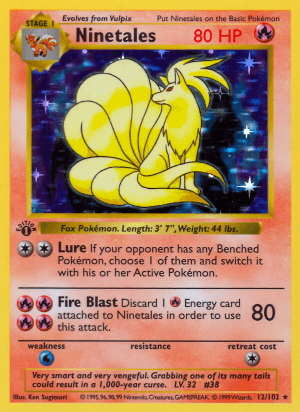 Ninetales (12/102) (Shadowless) [Base Set 1st Edition] - POKÉ JEUX