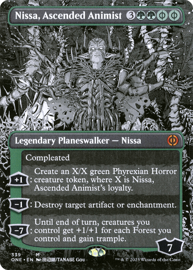 Nissa, Ascended Animist (Borderless Manga) [Phyrexia: All Will Be One] - POKÉ JEUX