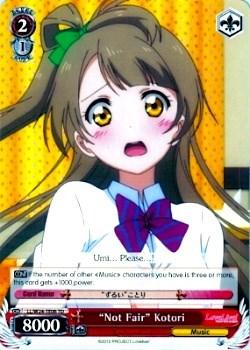 "Not Fair" Kotori (LL/W24-TE06 TD) [Love Live!] - POKÉ JEUX