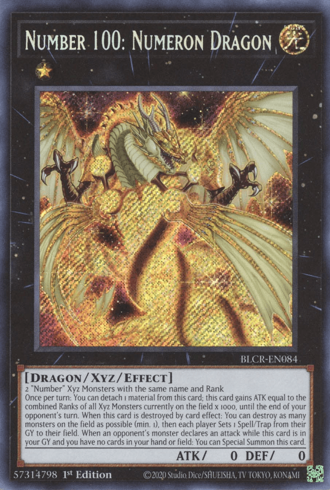 Number 100: Numeron Dragon [BLCR-EN084] Secret Rare - POKÉ JEUX