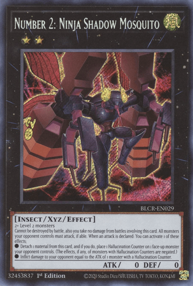 Number 2: Ninja Shadow Mosquito [BLCR-EN029] Secret Rare - POKÉ JEUX