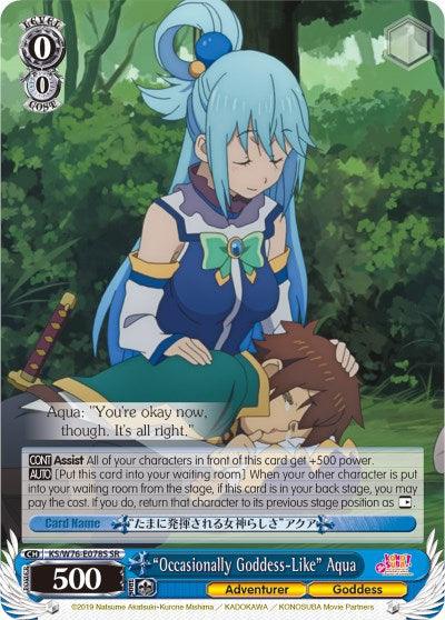 "Occasionally Goddess-Like" Aqua (KS/W76-E078S SR) [KonoSuba The Movie: Legend of Crimson] - POKÉ JEUX