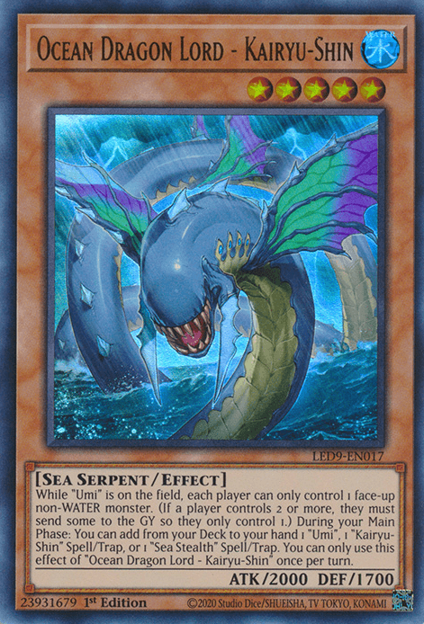 Ocean Dragon Lord - Kairyu-Shin [LED9-EN017] Ultra Rare - POKÉ JEUX