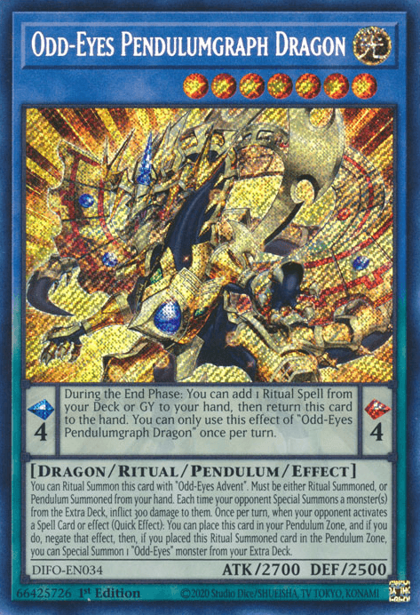 Odd-Eyes Pendulumgraph Dragon [DIFO-EN034] Secret Rare - POKÉ JEUX