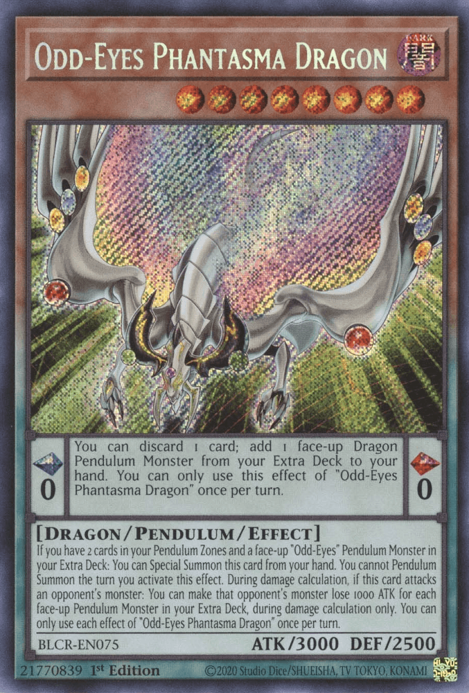 Odd-Eyes Phantasma Dragon [BLCR-EN075] Secret Rare - POKÉ JEUX