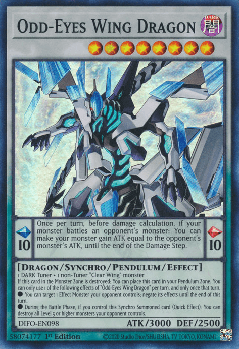 Odd-Eyes Wing Dragon [DIFO-EN098] Super Rare - POKÉ JEUX