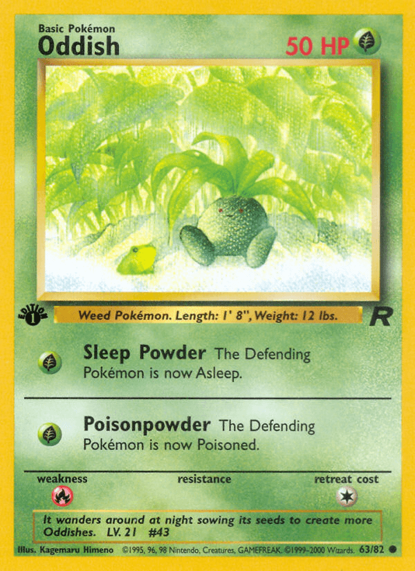 Oddish (63/82) [Team Rocket 1st Edition] - POKÉ JEUX