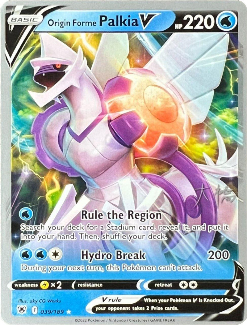 Origin Forme Palkia V (039/189) (Ice Rider Palkia - Rikuto Ohashi) [World Championships 2022] - POKÉ JEUX