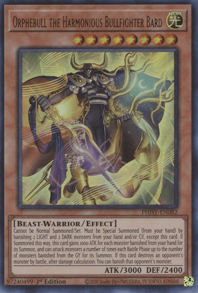 Orphebull the Harmonious Bullfighter Bard [PHHY-EN082] Ultra Rare - POKÉ JEUX