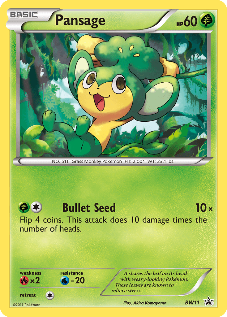 Pansage (BW11) [Black & White: Black Star Promos] - POKÉ JEUX