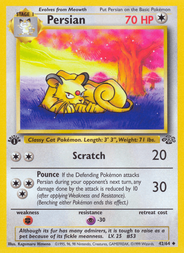 Persian (42/64) [Jungle 1st Edition] - POKÉ JEUX