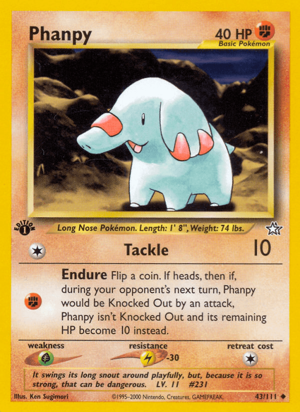 Phanpy (43/111) [Neo Genesis 1st Edition] - POKÉ JEUX