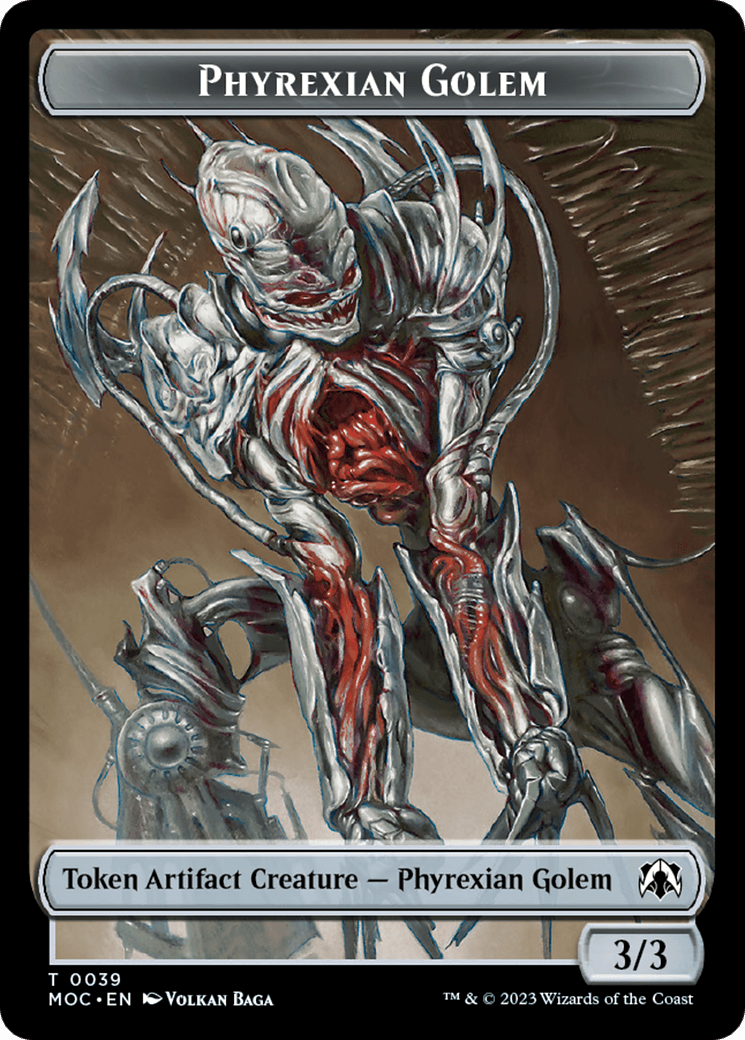 Phyrexian Golem // Construct Double-Sided Token [March of the Machine Commander Tokens] - POKÉ JEUX