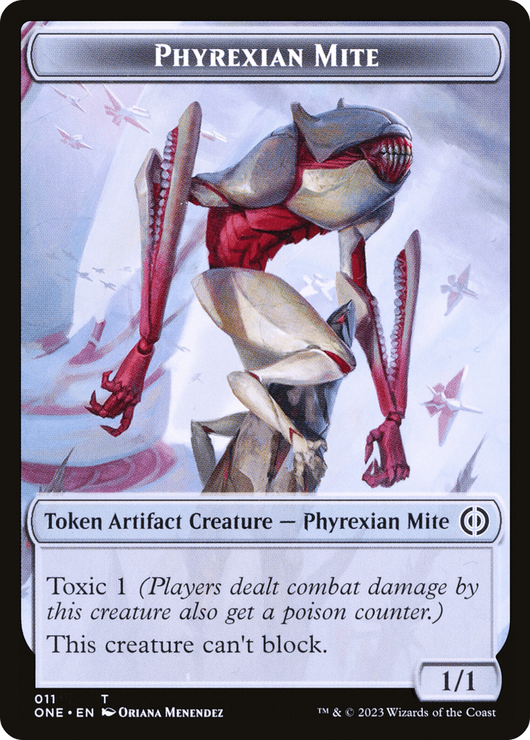 Phyrexian Mite (011) // Phyrexian Germ Double-Sided Token [Phyrexia: All Will Be One Commander Tokens] - POKÉ JEUX