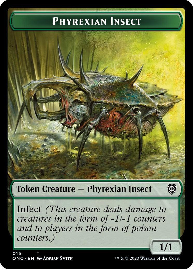 Phyrexian Mite // Phyrexian Insect Double-Sided Token [Phyrexia: All Will Be One Commander Tokens] - POKÉ JEUX