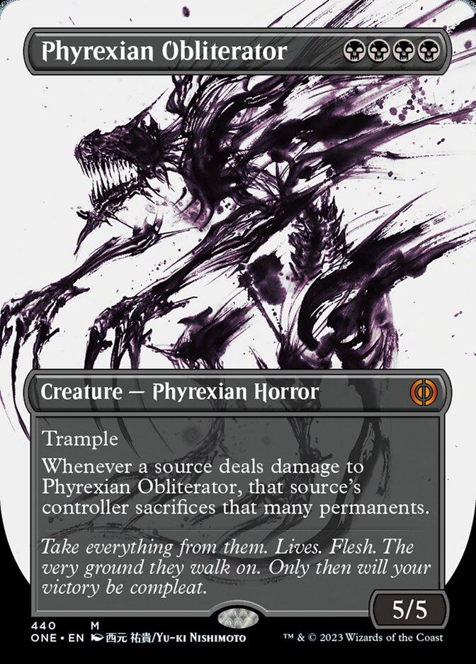 Phyrexian Obliterator (Borderless Ichor Step-and-Compleat Foil) [Phyrexia: All Will Be One] - POKÉ JEUX