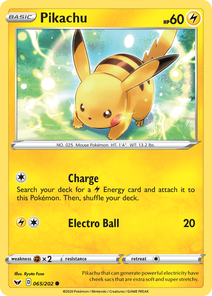 Pikachu (065/202) [Sword & Shield: Base Set] - POKÉ JEUX