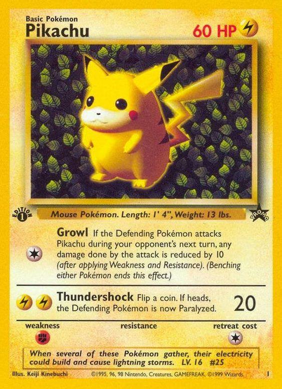 Pikachu (1) (1st Edition Misprint Promo) [Wizards of the Coast: Black Star Promos] - POKÉ JEUX