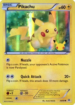 Pikachu (26/83) (20th Anniversary) [XY: Generations] - POKÉ JEUX