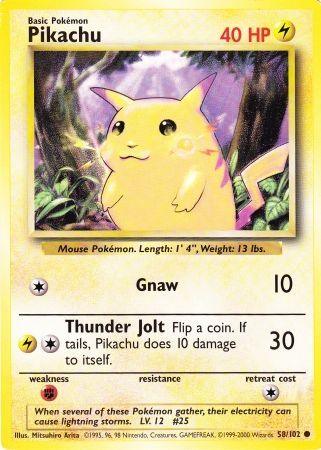 Pikachu (58/102) (Jumbo Card) [Base Set Unlimited] - POKÉ JEUX