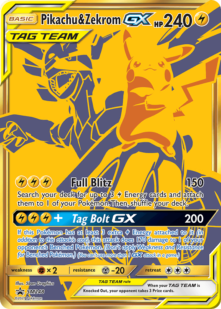 Pikachu & Zekrom GX (SM248) (Jumbo Card) [Sun & Moon: Black Star Promos] - POKÉ JEUX